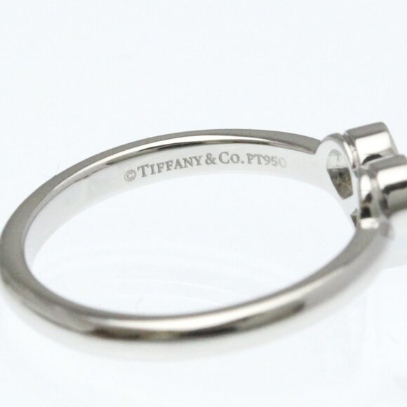 TIFFANY Silver Diamond Heart Ring - Picture 8 of 9
